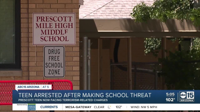 Prescott middle-schooler facing terrorism charges over alleged school threat