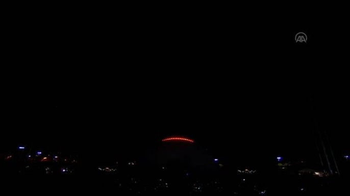 İstanbul'un Fethi kutlamaları - İBB, Maltepe Miting Alanında İstanbul'un Fethi hakkında video mapping ve drone gösterisi düzenledi