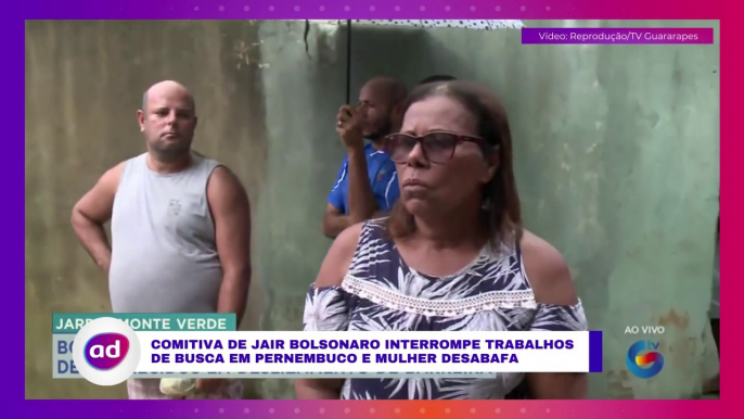 Na Record TV, mulher desabafa sobre chegada da comitiva de Jair Bolsonaro em PE: "Indignada"