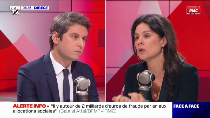 Gabriel Attal: "Il y a autour de 2 milliards d'euros de fraude par an aux allocations sociales"