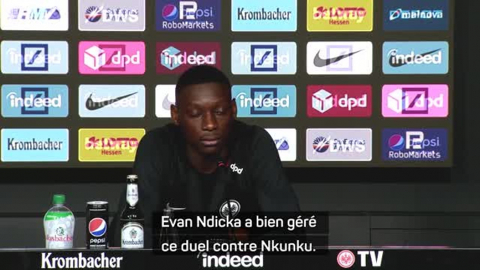 Francfort - Kolo Muani a confiance en Ndicka pour arrêter Nkunku