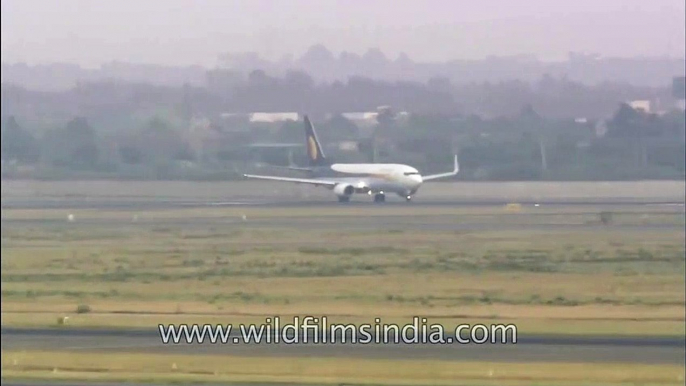 Jet Airways flight take off from T3 of IGI Airport