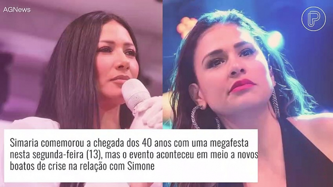 Em meio à crise, Simaria expõe comportamento de Simone: '20 anos sendo mandada calar a boca'