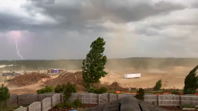 Thunderstorms roar through the Southeast