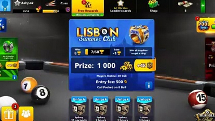 lisbon game than  name is 8 ball pool