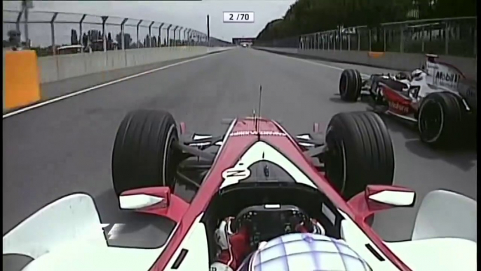 F1 2007 Canadian GP Sato vs Schumacher vs Alonso  Epic Onboards