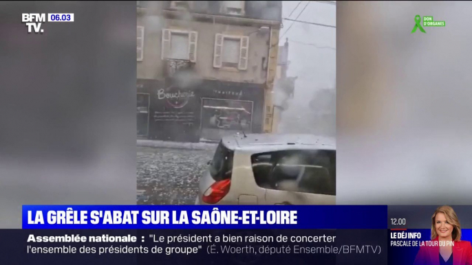Toitures réduites en miettes, dégâts des eaux, vitres brisées... La Saône-et-Loire a été frappée par d'importantes chutes de grêle