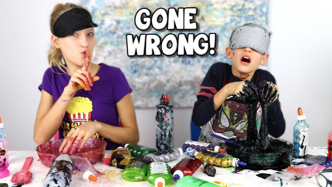 BLINDFOLDED SLIME PRANK CHALLENGE GONE WRONG!!!  SIS vs BRO