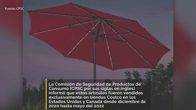 Las sombrillas con paneles solares vendidas en las tiendas Costco están siendo retiradas del mercado debido a un problema de seguridad