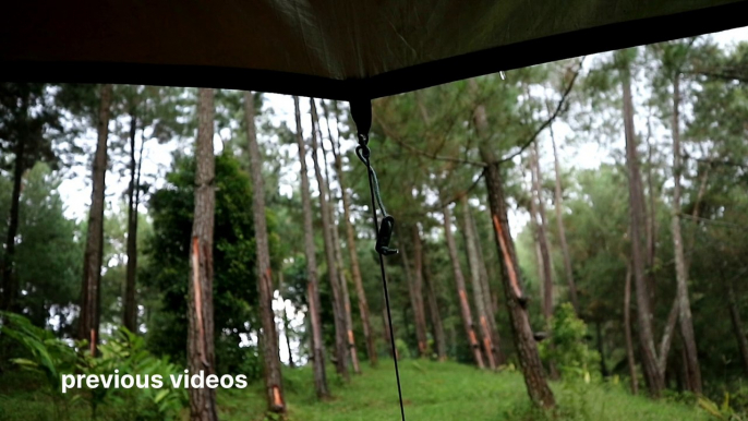 Solo camping hujan deras ASMR