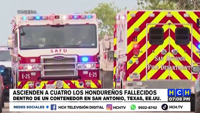 Identifican a cuatro hondureños que fallecieron dentro de un contenedor en San Antonio, Texas, EEUU