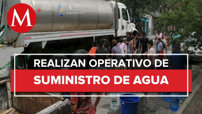 Conagua distribuye 13 millones de litros de agua potable en Nuevo León