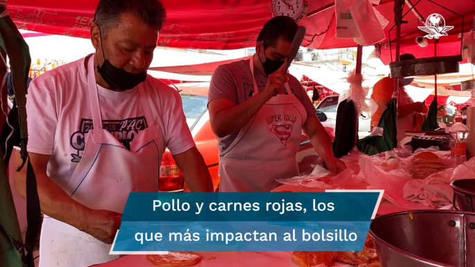 Pechuga de pollo pasa de 90 a 140 pesos en dos meses; capitalinos siguen resintiendo la inflación