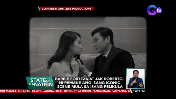 Barbie Forteza at Jak Roberto, ni-remake ang isang iconic scene mula sa isang pelikula | SONA