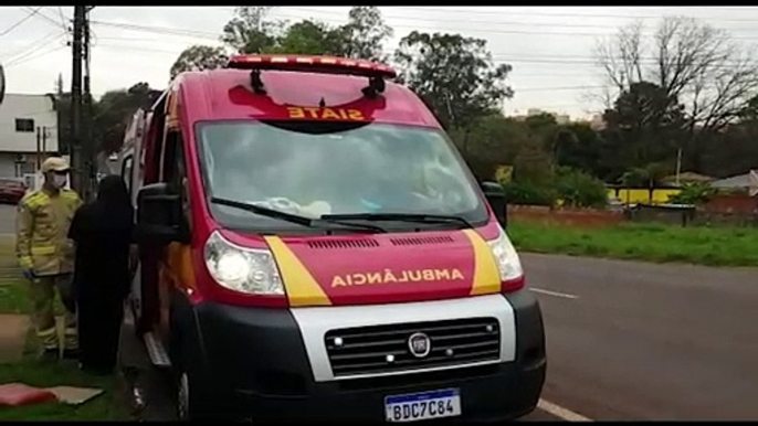 Jovem fica ferida após sofrer queda de moto na Rua Cuiabá