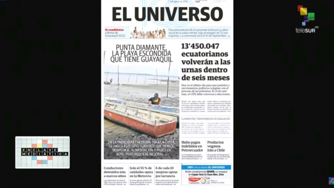 Enclave Mediática 05-08: Ecuador culmina proceso primario para comicios