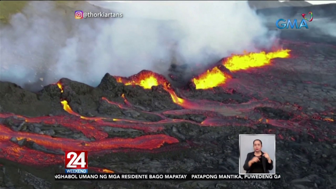 Lava mula sa aktibong bulkan, malapitang nakita ng mga turista | 24 Oras Weekend