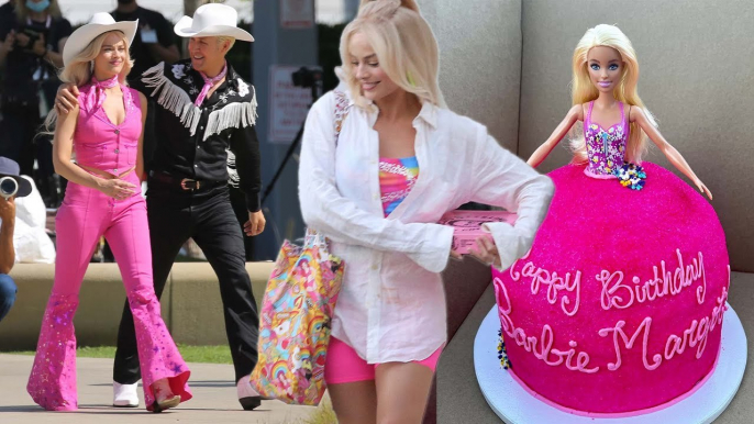 Margot Robbie's BARBIE-Themed Birthday on Set!