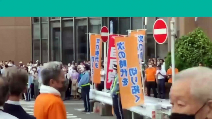 Former Japanese Prime Minister Shinzo Abe shot during a speech