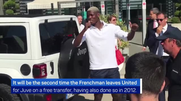 Paul Pogba arrives for medical ahead of Juventus move