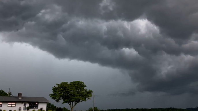 Gusty wind precedes thunderstorm