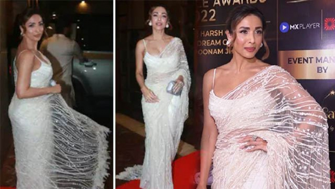 Dadasaheb Phalke Award 2022:Malaika Arora White Saree Look Viral Watch Video| Boldsky *Entertainment