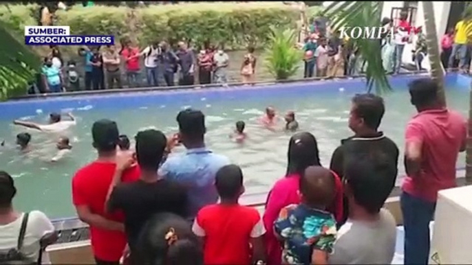 Tingkah Demonstran Berenang Hingga Bersantai di Kamar Presiden Sri Lanka