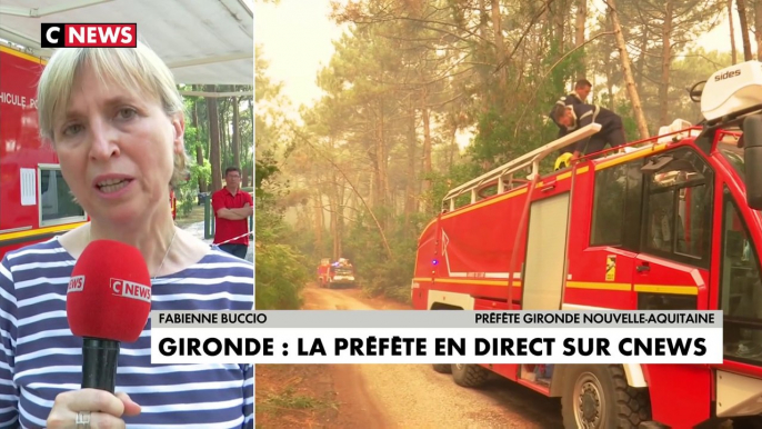 Incendies en Gironde : la Préfète en direct sur CNEWS