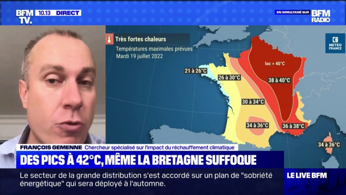 François Gemenne, chercheur: "Le changement climatique va avoir pour effet de rendre les phénomènes extrêmes comme ces vagues de chaleur plus intenses et plus fréquentes"