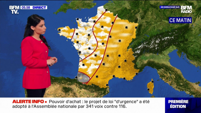 Les nuages et les orages feront leur retour par l'Ouest au fil de ce vendredi