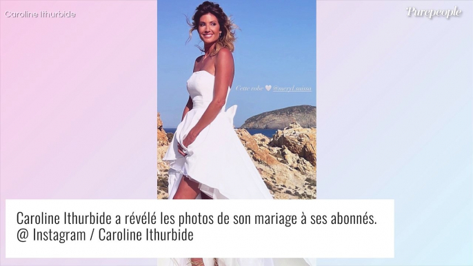 Mariage de Caroline Ithurbide et Polo: Robe bustier, cadre idyllique... photos de la cérémonie sur la plage !