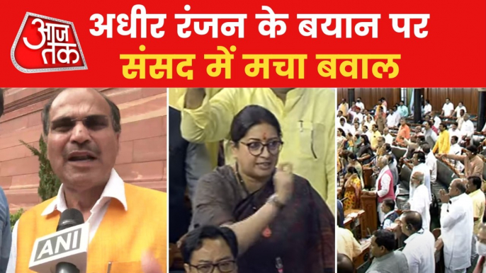 Ruckus in Parliament after statement of Adhir Ranjan