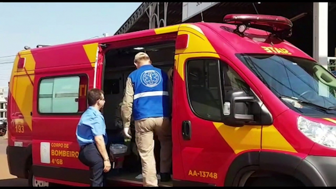 Idosa é socorrida após sofrer queda dentro do ônibus do transporte coletivo