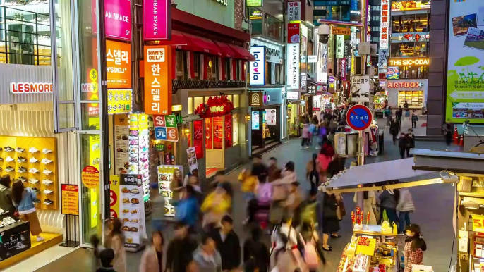 12.Streets - Roads - Night life - Korea - Free HD Videos - No Copyright footage