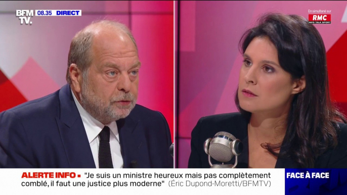 Éric Dupond-Moretti: "Je suis un ministre heureux mais pas complètement comblé, il faut une justice plus moderne"