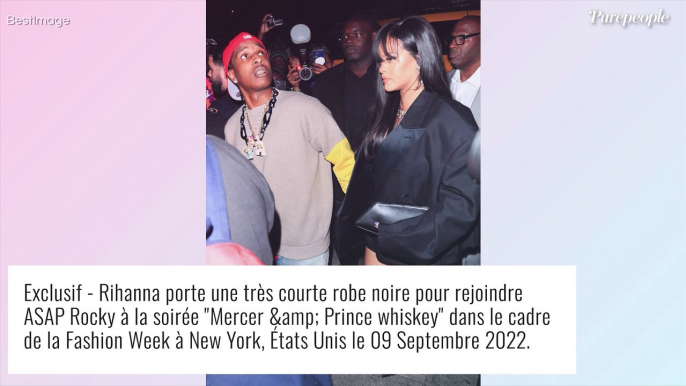 Rihanna en robe ultra courte satinée : la bombe prend tous les risques au bras de son amoureux A$AP Rocky