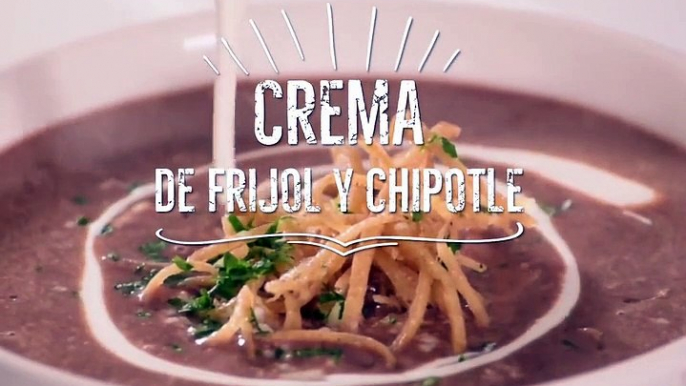 Receta de Crema de frijol y chile chipotle | Sopas, caldos y cremas mexicanas | Cocina Vital