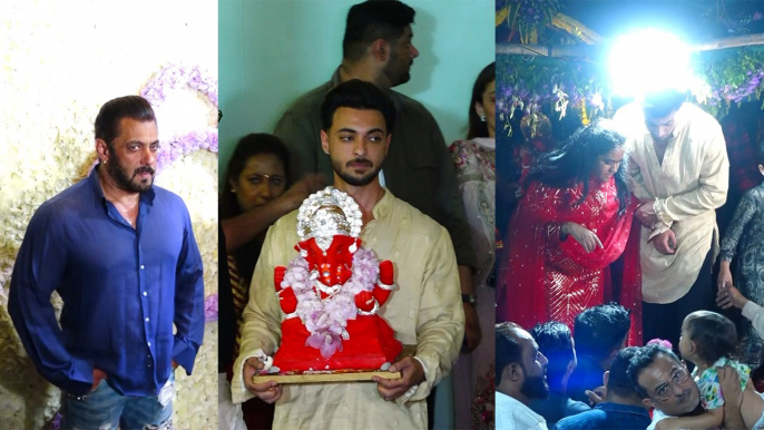 Salman khan की बहन Arpita Khan ने पूरे परिवार के साथ किया Ganpati Visarjan, Watch Video | FilmiBeat