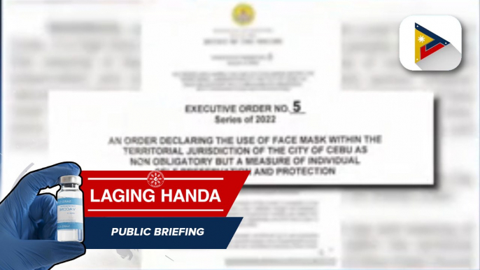 Cebu City LGU, hinimok ang national government na gawing pilot area ang lungsod sa pagpapatupad ng optional na pagsusuot ng face mask