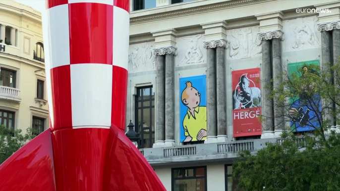 Tintin à Madrid : Hergé, le dessinateur du célèbre reporter s'expose au Circula de Bellas Artes