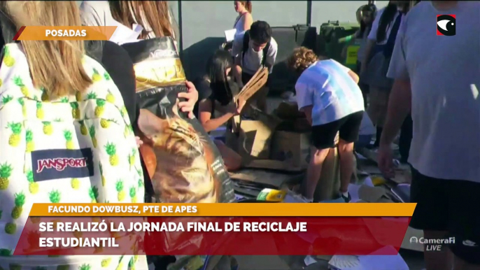 Se realizó la jornada final de reciclaje estudiantil