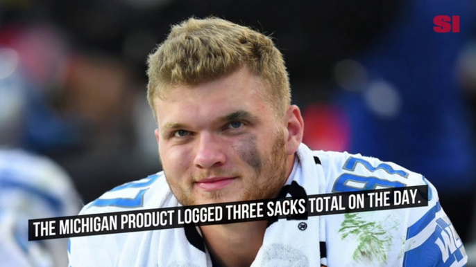 Lions Rookie Aidan Hutchinson Dedicates Three-Sack Game to Child With Leukemia