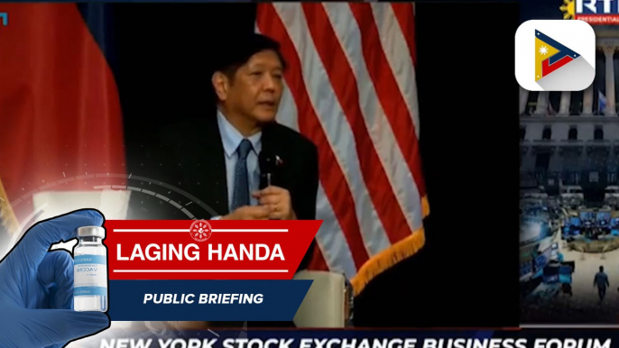 President Ferdinand R. Marcos Jr., pinangunahan ang pagpapatunog sa closing bell ng New York Stock Exchange