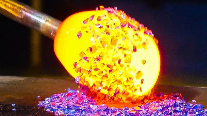 Satisfying Glass Blowing __ Making Crafts Out Of Glass By Wood Mood