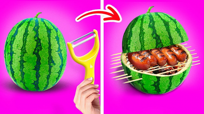 CLEVER OUTDOOR HACKS II Viral TikTok Crafts You Will Love! Watermelon Tricks & DIY Ideas by 123 GO!