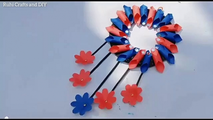 Amazing paper flower wall hanging decoration ideas/diy wall hanging/papercrafts/wall mate/home decors/ruhi crafts and diy #wallhanging #wallmate #ruhicraftsanddiy #diywallhanging #papercrafts #paperflower #homedecoration #homedecors #walldecoration #paper