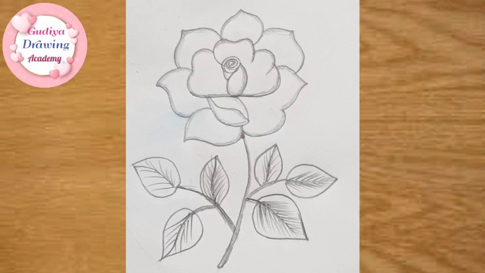 How to draw a rose | Drawing | easy drawings | simple drawing