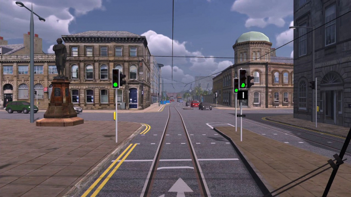 Edinburgh tram training simulation in Leith