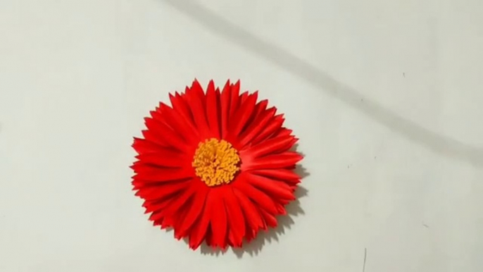 Beautiful paper craft flower making/paper crafts/home decor/paper flower/origami crafts/diy crafts.  #papercrafts  #flowercrafts  #origamicrafts  #diycrafts  #homedecor  #wallhanging  #papercraftflower