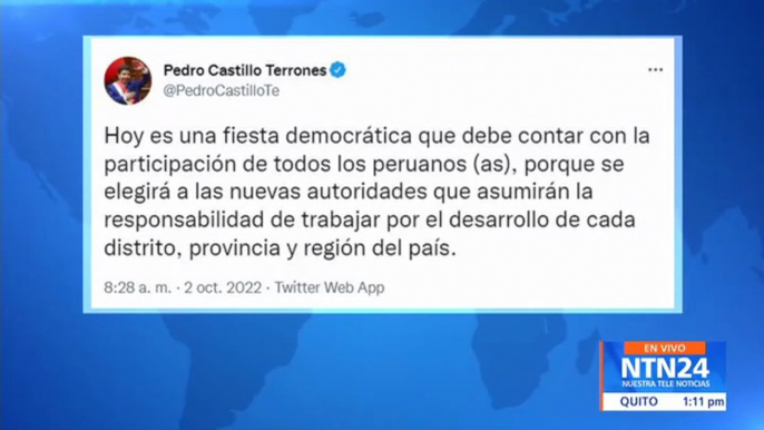 Perú celebra este domingo elecciones de alcaldes y gobernadores